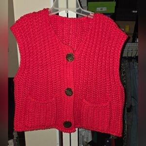 Red Sweater Vest
